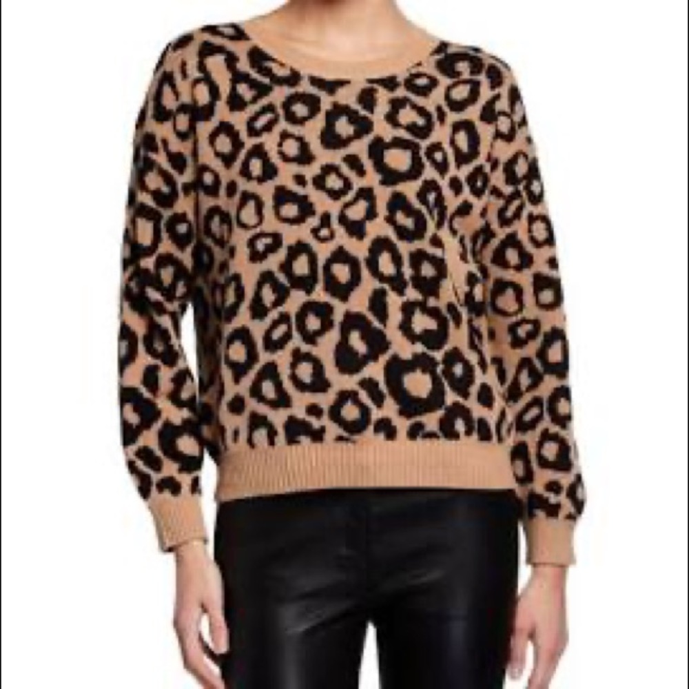 NWT BCBG Leopard Soft Sweater, XS. - Picture 2 of 7